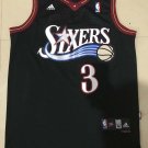 76ers No. 3 Iverson Classic Black Shirt