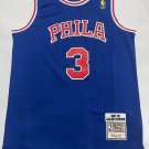 76ers No. 3 Iverson Color Blue Retro Jersey