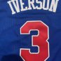 76ers No. 3 Iverson Color Blue Retro Jersey
