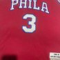 76ers No. 3 Red Iverson Retro Jersey