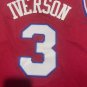 76ers No. 3 Red Iverson Retro Jersey