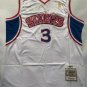 76ers No. 3 White Iverson Retro Jersey