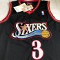 76ers, size 3, black mesh, fully embroidered XS-XXL