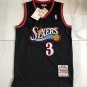 76ers, size 3, black mesh, fully embroidered XS-XXL