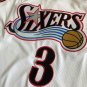 76ers, size 3, white mesh, fully embroidered XS-XXL