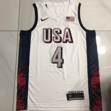 2024 Olympic Games US Team No. 4 Curry White XS-XXL