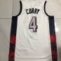 2024 Olympic Games US Team No. 4 Curry White XS-XXL