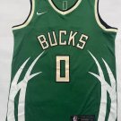 Bucks' No. 0 green jersey