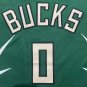 Bucks' No. 0 green jersey