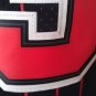 Bull (mesh print) size 33 leather canopy with black and red stripes