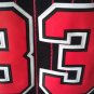 Bull (mesh print) size 33 leather canopy with black and red stripes