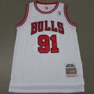 Bull 91 Rodman Retro Logo White