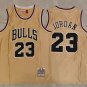 Bulls 23 Golden Black Letter Jordan Silk Cloth