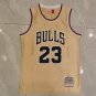 Bulls 23 Golden Black Letter Jordan Silk Cloth