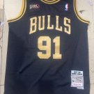 Bulls 91 # Black Finals Logo Retro Jersey Bulls 91 # Black Finals Logo Retro Jersey