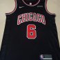 Bulls No. 6 Black  jersey