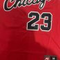 Bulls No. 23 Red jumpsuit logo retro jersey