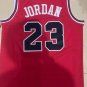 Bulls No. 23 Red jumpsuit logo retro jersey