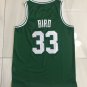 Celtics No. 33 Bird Green Embroidered S-XXL
