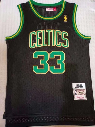 Celtics No. 33 Black Classic Retro Reloaded Limited Edition Jersey