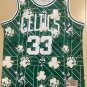 Celtics No. 33 green printed retro jersey