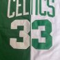 Celtics No. 33 white green patchwork clover jersey
