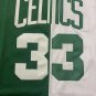 Celtics No. 33 white green patchwork retro jersey