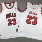 Children's Bulls 23 Mesh White  Logo