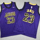 Children's clothing Lakers 23 Black Stripe Purple