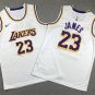 Children's clothing Lakers 23 white round neck
