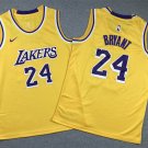 Children's clothing Lakers 24 yellow round neck