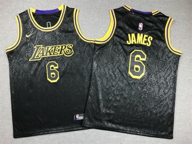 Children's Lakers 6 Black Serpentine Pattern