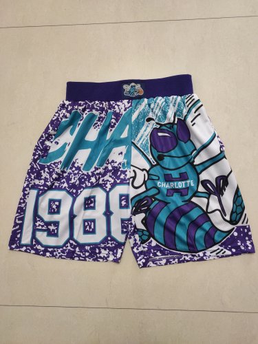 Hornets Mitchell Ness MN Team Blue Ball Pants