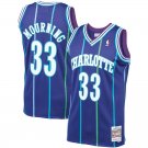 Hornets No. 33 Purple Stripe 94-95 Mitchell Retro Jersey - Alonzo Mourning