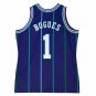 Hornets No.1 Purple Stripe 94-95 Mitchell Retro Jersey - Tini Boggess