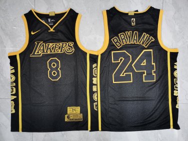 Kobe Bryant, 8 in the front, 24 in the back, retired version, black