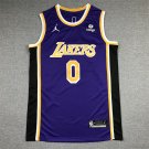 Lakers 0 purple round neck new logo