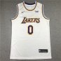 Lakers 0 retro white round neck