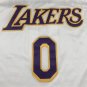 Lakers 0 retro white round neck