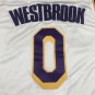 Lakers 0 retro white round neck