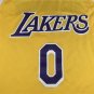 Lakers 0 Retro Yellow Round Neck