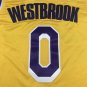 Lakers 0 Retro Yellow Round Neck