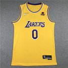 Lakers 0 yellow round neck new  logo