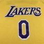 Lakers 0 yellow round neck new logo