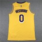 Lakers 0 yellow round neck new logo