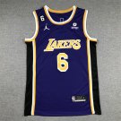 Lakers 6 purple round neck