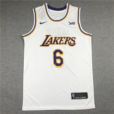 Lakers 6 retro white round neck