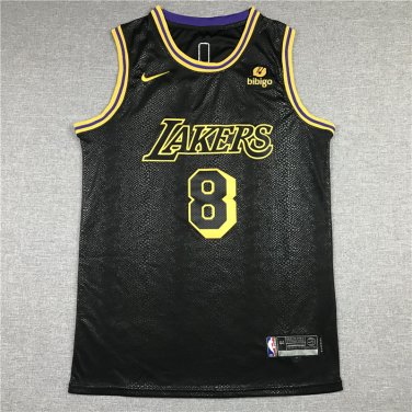 Lakers 8 Black Snake Pattern New Advertising Logo