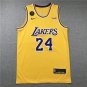 Lakers 24 Kobe Commemorative Edition Yellow Round Neck