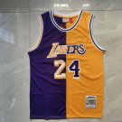 Lakers 24 purple yellow color blocked